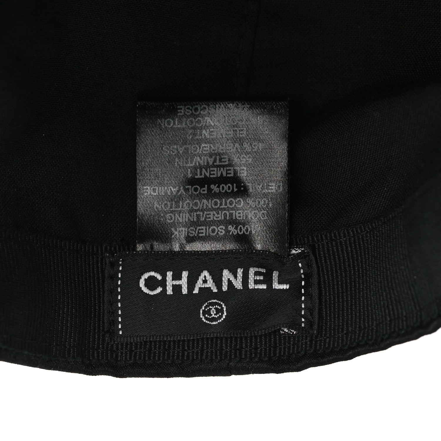 CHANEL ブラック キャップ パールロゴ Chanel Silk Pearl CC Cap Hat Black 1249121 – FASHIONPHILE