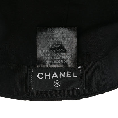 Chanel Silk Pearl CC Cap Hat Black 7 of 7