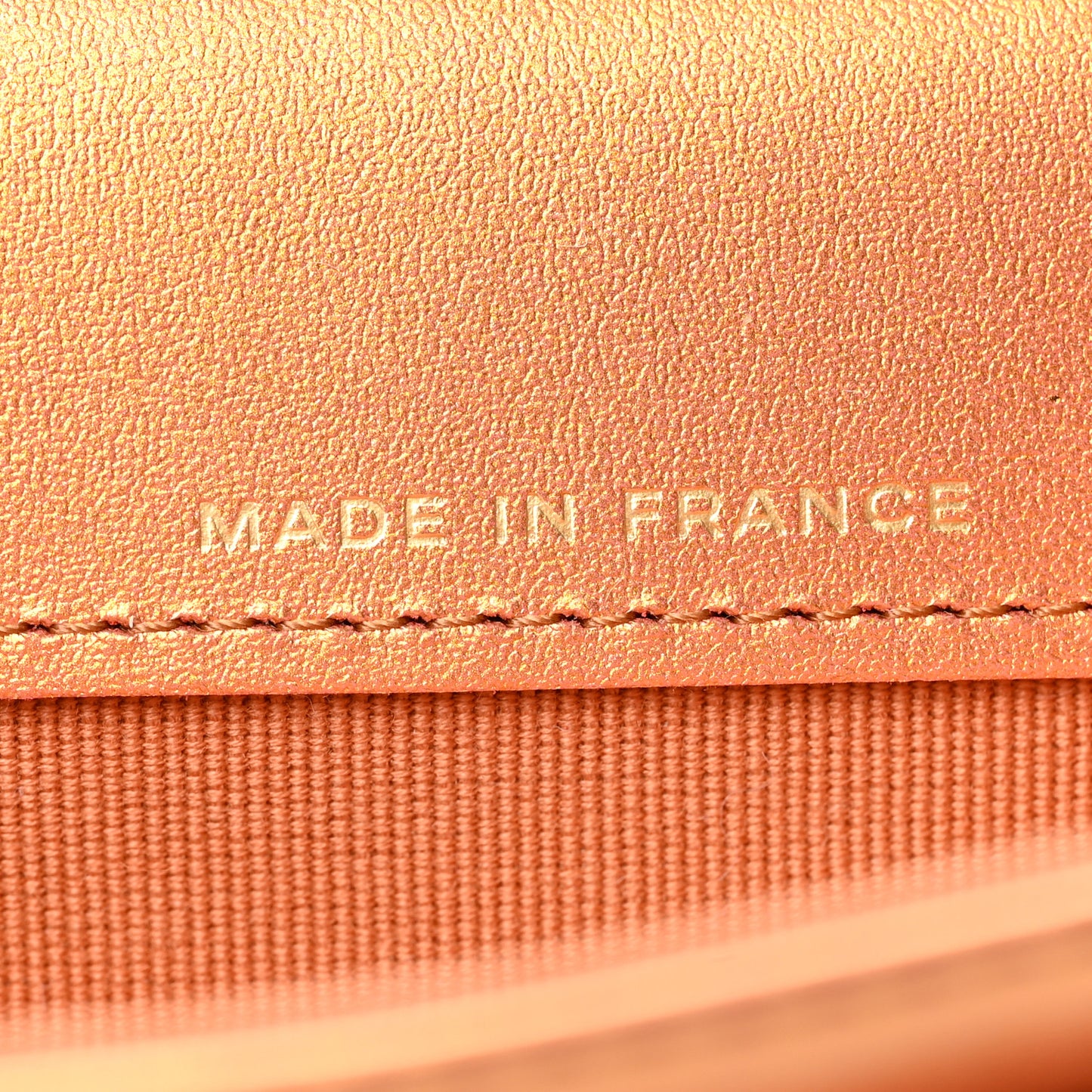 Metallic Lambskin Quilted Flap Card Holder Wallet Gold