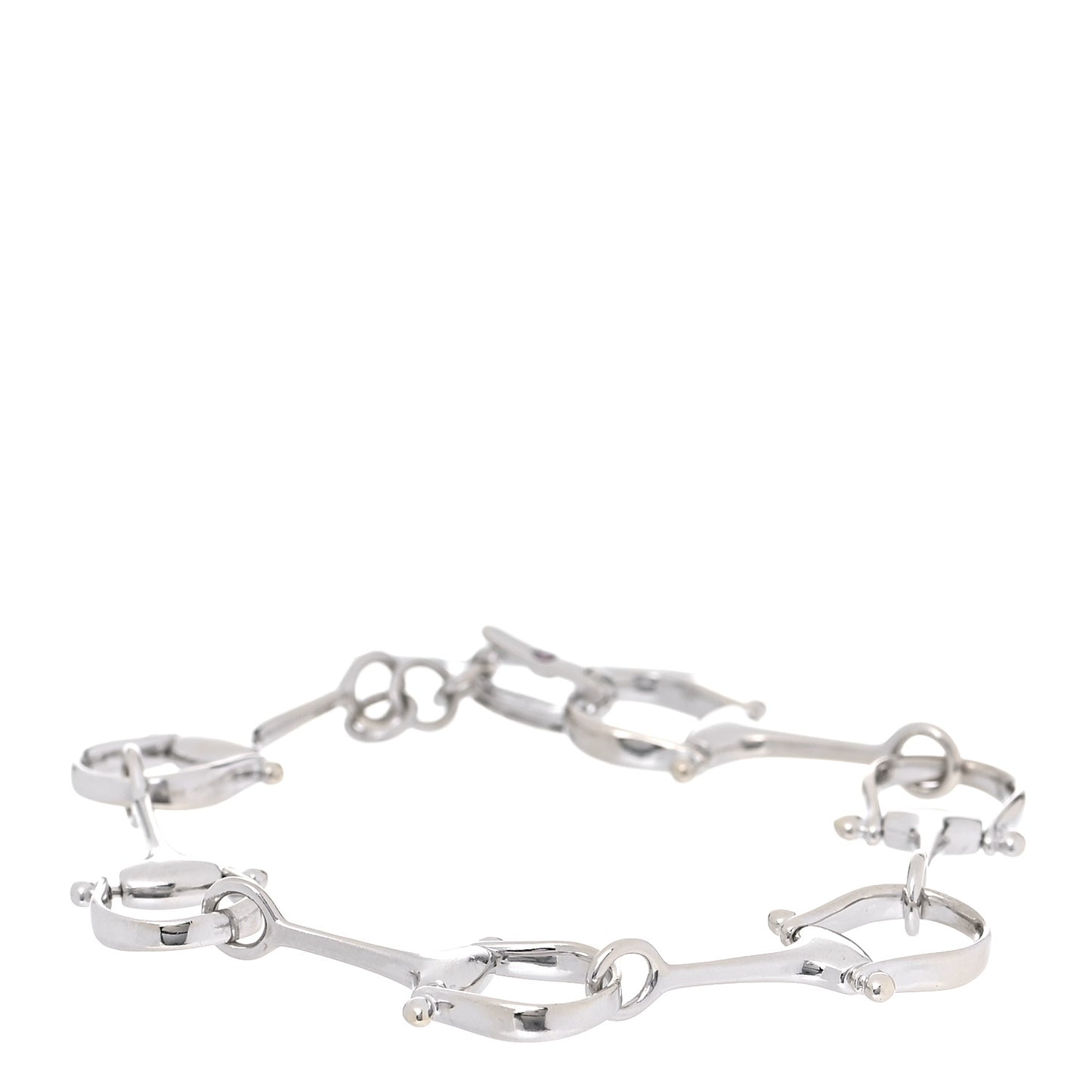18K White Gold Horsebit Bracelet