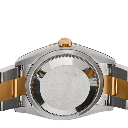 Rolex Stainless Steel 18K Yellow Gold Diamond 36mm Oyster Perpetual Datejust Watch Silver Roman 126203 4 of 5