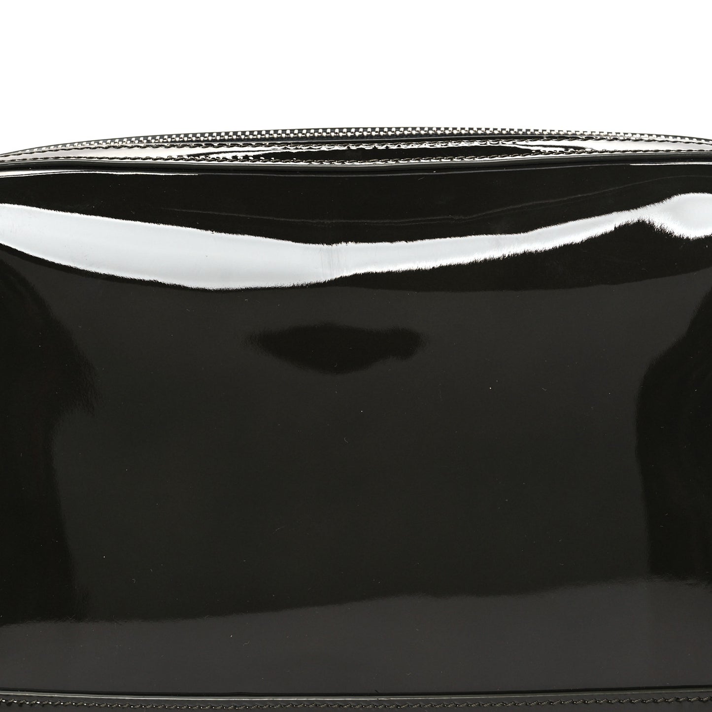 Patent Zip Cosmetic Pouch Dark Vineyard Green