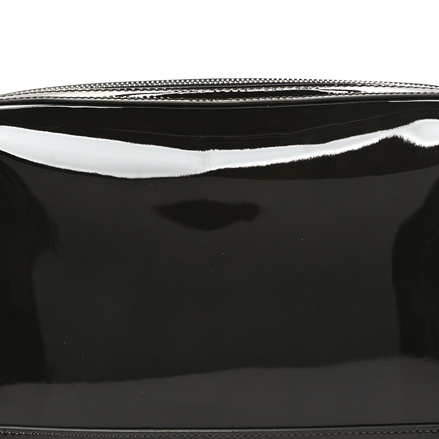 Saint Laurent Patent Zip Cosmetic Pouch Dark Vineyard Green 8 of 8