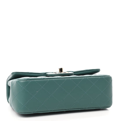 Chanel Lambskin Quilted Mini Rectangular Flap Green 3 of 8