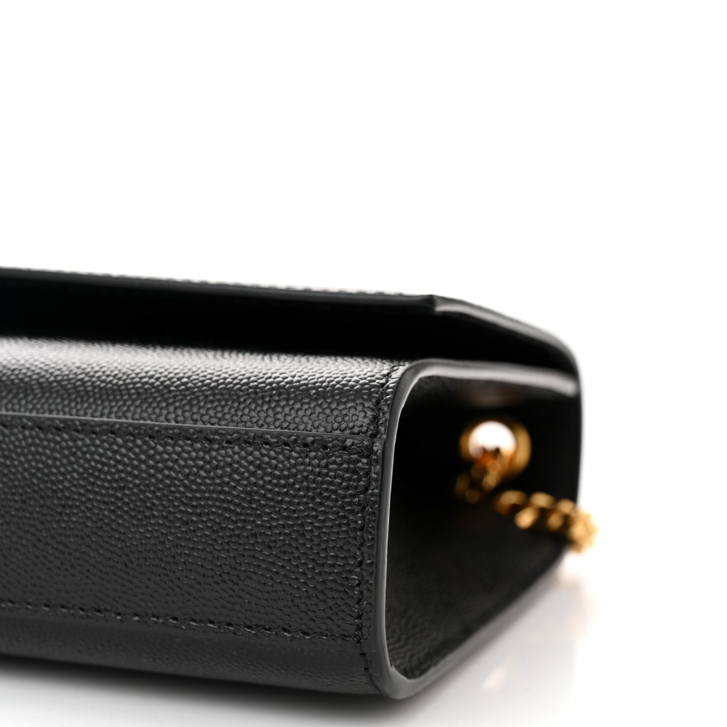 SAINT LAURENT Grain De Poudre Medium Classic Monogram Kate Satchel Black