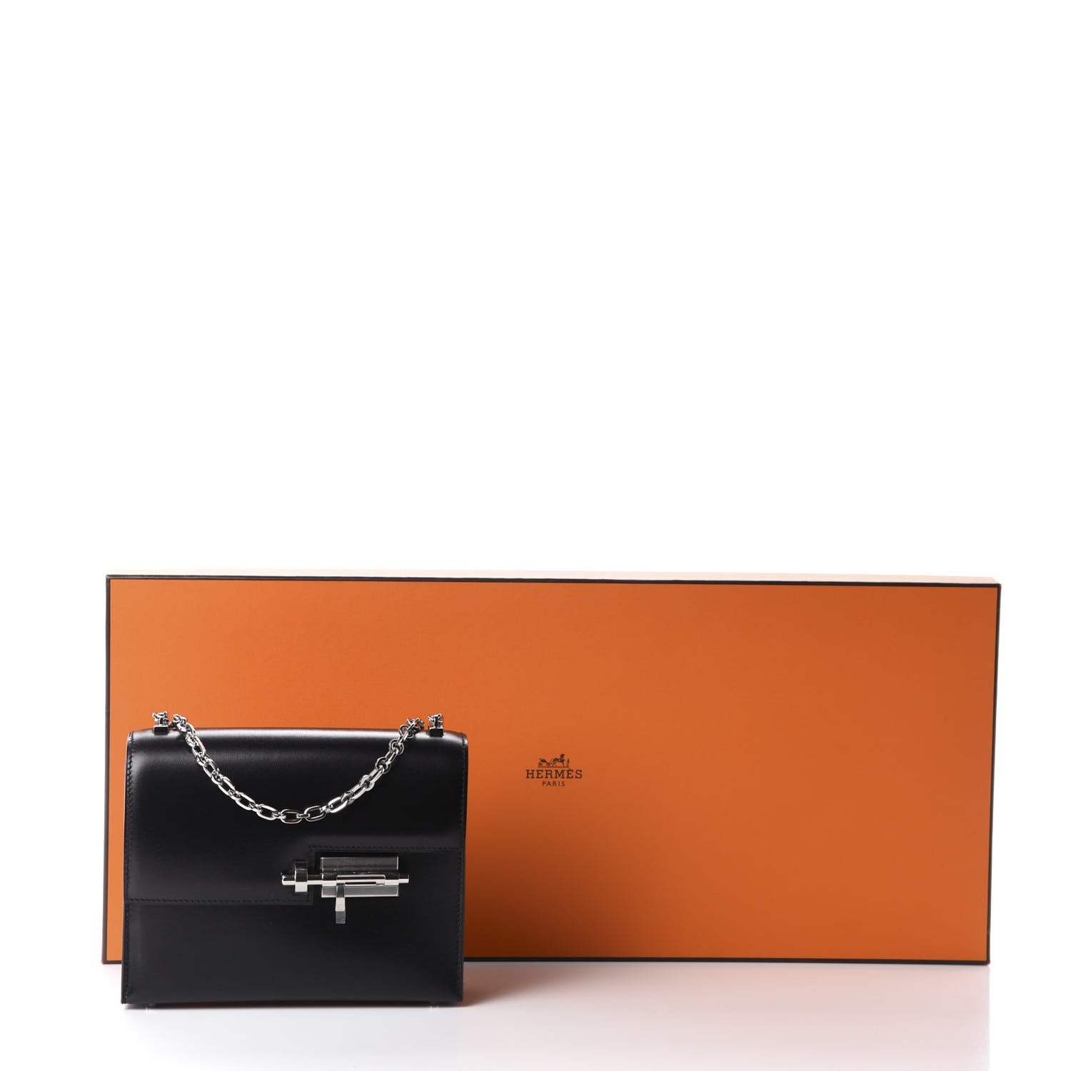 Hermes Box Mini Verrou Chaine Bag Black 11 of 11