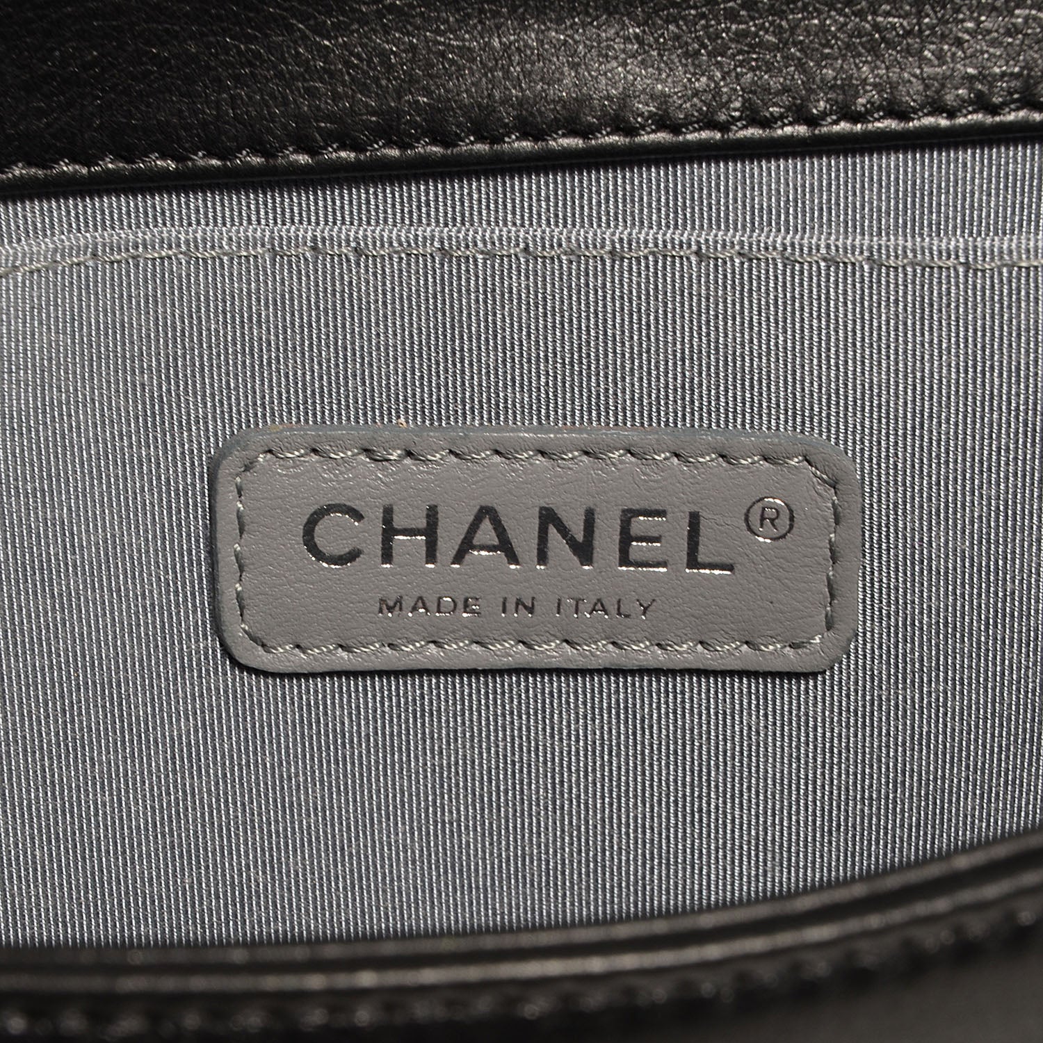 Chanel Metallic Calfskin Quilted Medium Boy Flap Black 7 of 9