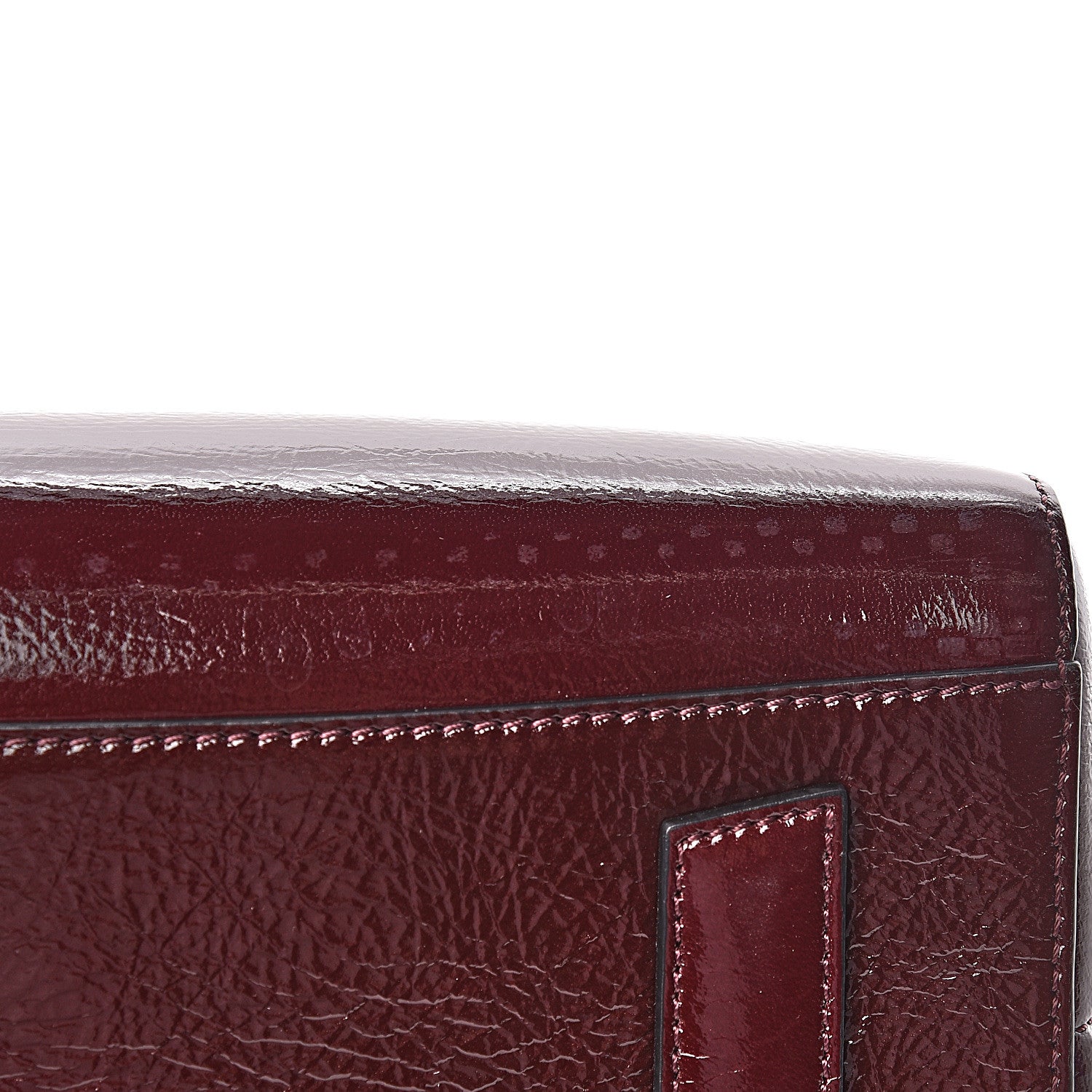 Givenchy Crinkled Patent Deerskin Small Antigona Aubergine 9 of 11