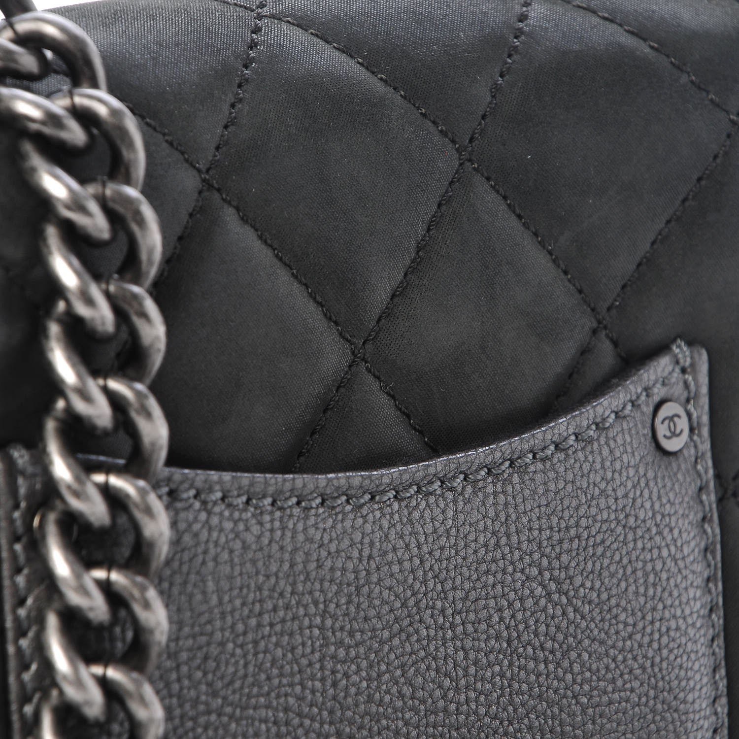 Chanel Iridescent Calfskin Mini Back To School Crossbody Flap Anthracite 8 of 8