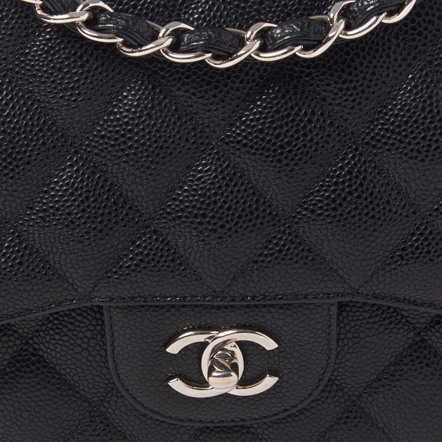 Chanel Caviar Quilted Jumbo Double Flap Black 8 of 11