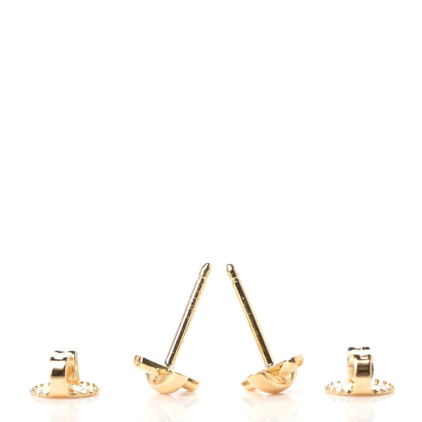 18K Yellow Gold 5mm Cross Stitch Earrings