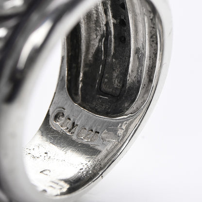 David Yurman Sterling Silver Diamond Cable Ring 50 5.5 4 of 4