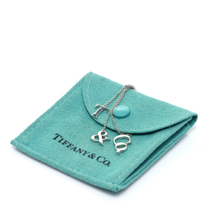 Tiffany Sterling Silver Letters Lariat Necklace 5 of 5
