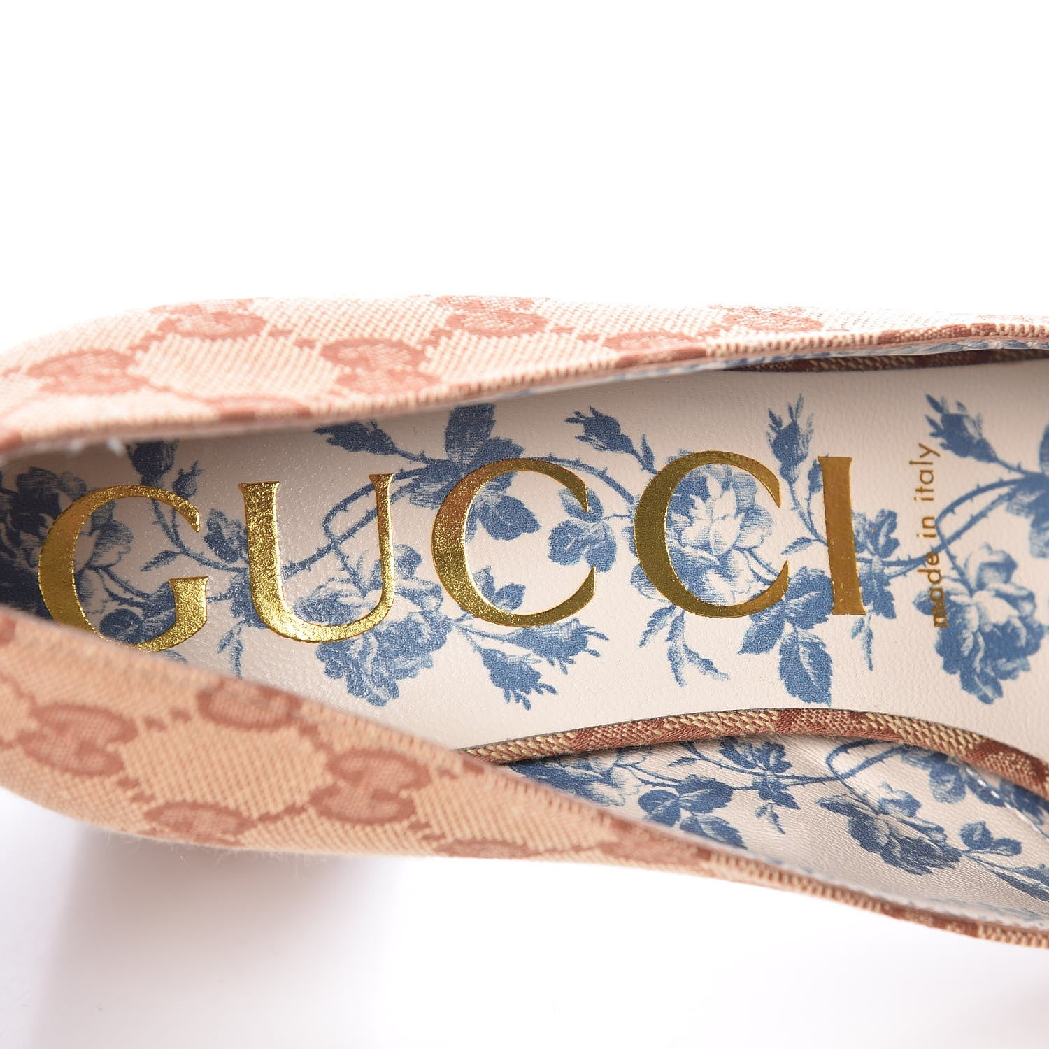 Gucci Monogram GG Victoire 55mm Loafer Pumps 39.5 Beige Ruggine 7 of 10