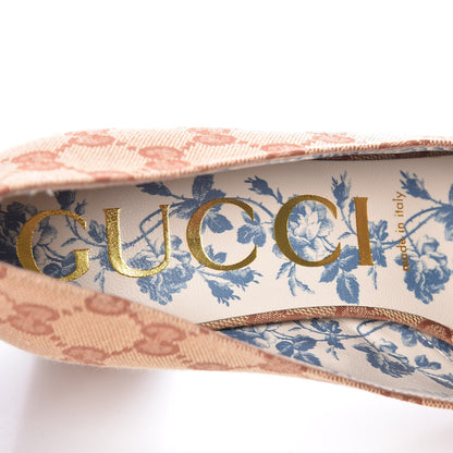 Gucci Monogram GG Victoire 55mm Loafer Pumps 39.5 Beige Ruggine 7 of 10