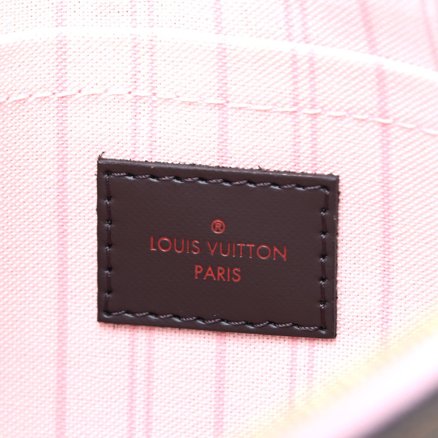 Louis Vuitton Damier Ebene Neverfull MM GM Pochette Rose Ballerine 6 of 7