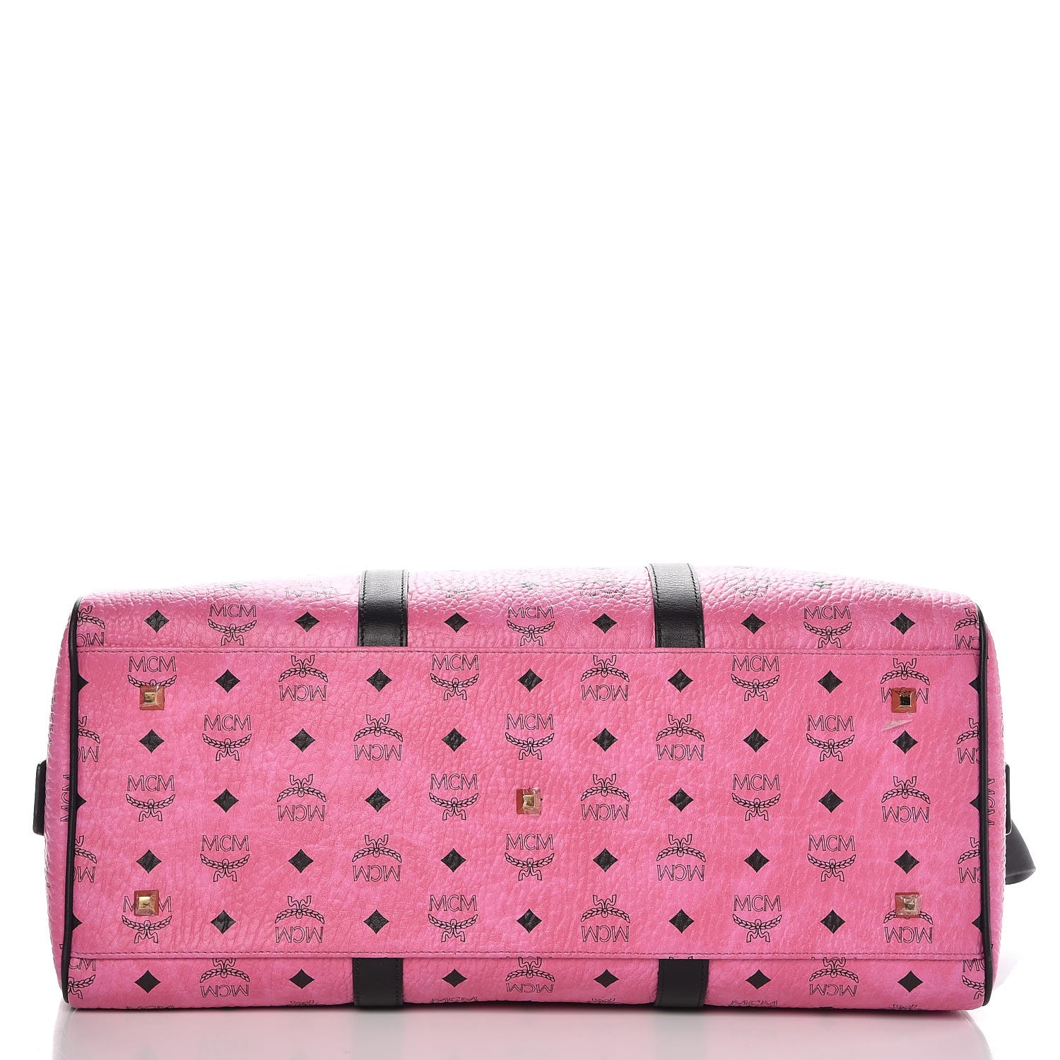 MCM Monogram Visetos Medium Weekender Pink 5 of 15