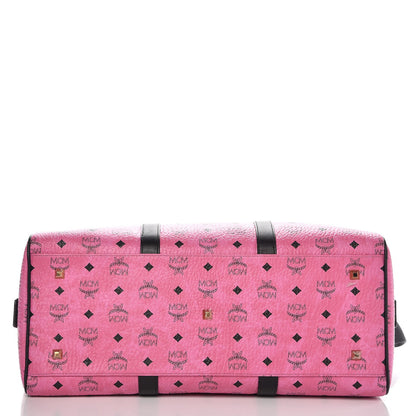 MCM Monogram Visetos Medium Weekender Pink 5 of 15