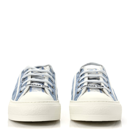 Christian Dior Denim Cannage Walk'N'Dior Low Top Sneakers 38.5 Dynamic Blue 2 of 11