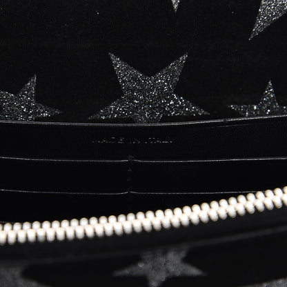 Saint Laurent Suede Calfskin Monogram Tassel Stars Chain Wallet Black 8 of 10