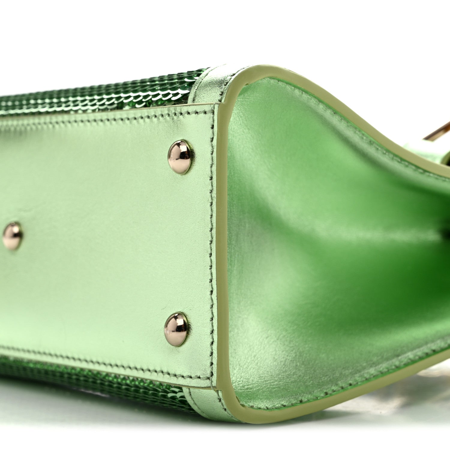 Gucci Metallic Calfskin Sequin Mini Diana Tote Bag Green 10 of 12
