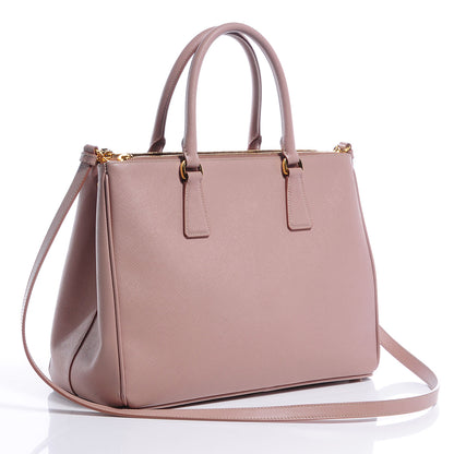 Prada Saffiano Lux Medium Double Zip Tote Cammeo 3 of 9