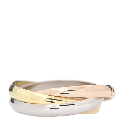 Cartier 18K Pink Yellow White Gold Small Trinity Ring 53 6.25 3 of 7