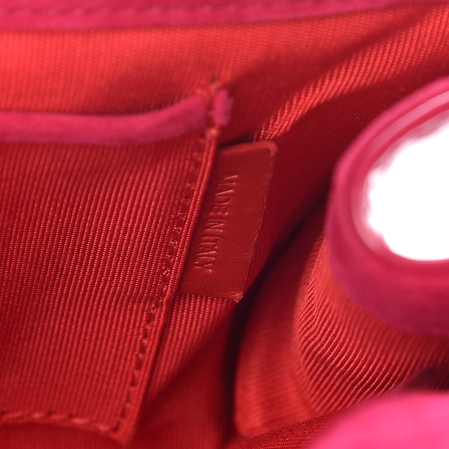 Patent Riviera Clutch Fuchsia