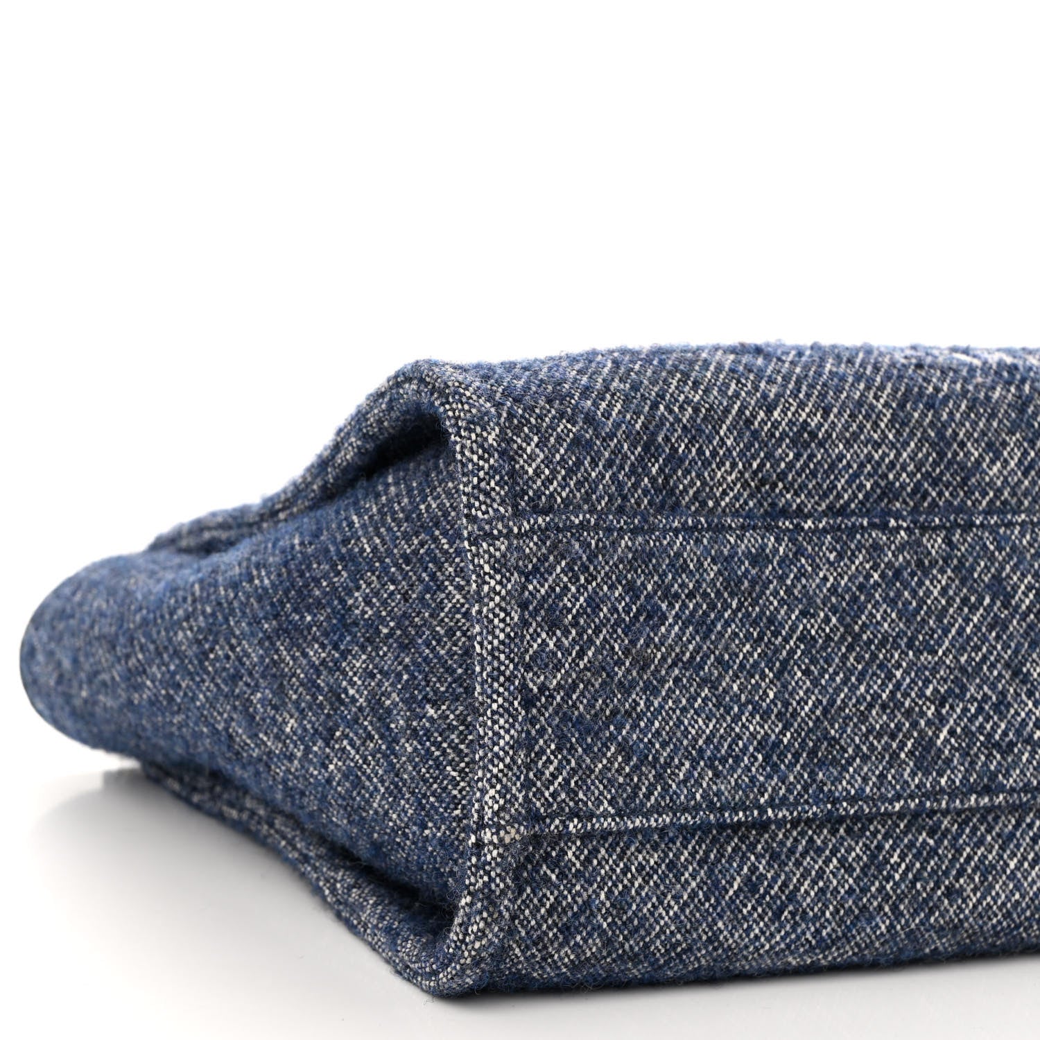Chanel Mixed Fibers Calfskin Small Deauville Tote Blue 9 of 10