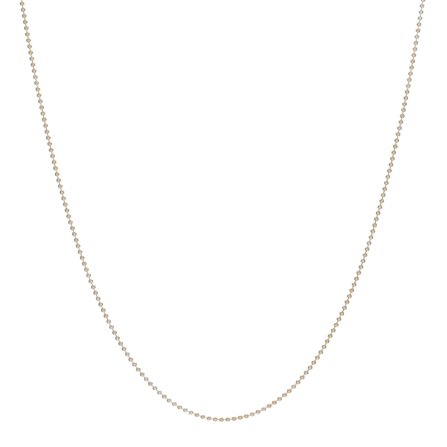 18K Rose Gold Beaded Chain Necklace