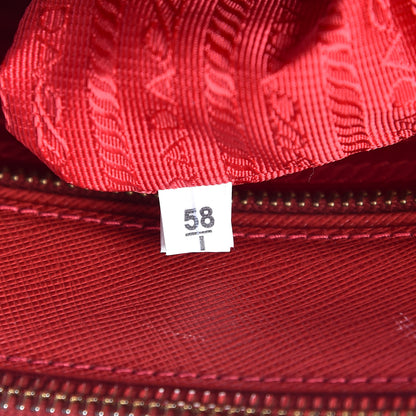 Prada Saffiano Large Galleria Double Zip Tote Fuoco 8 of 12