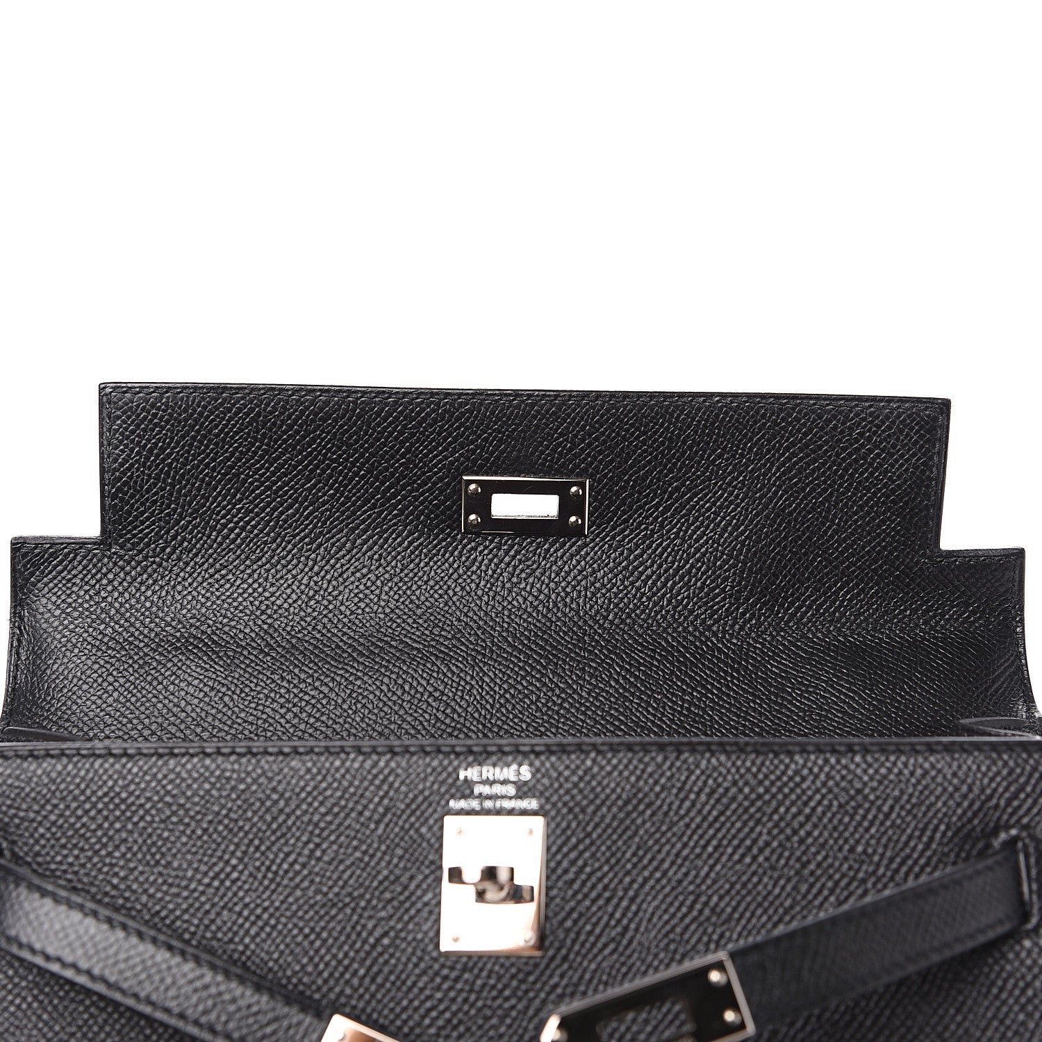 Hermes Epsom Kelly Sellier 25 Black 15 of 25