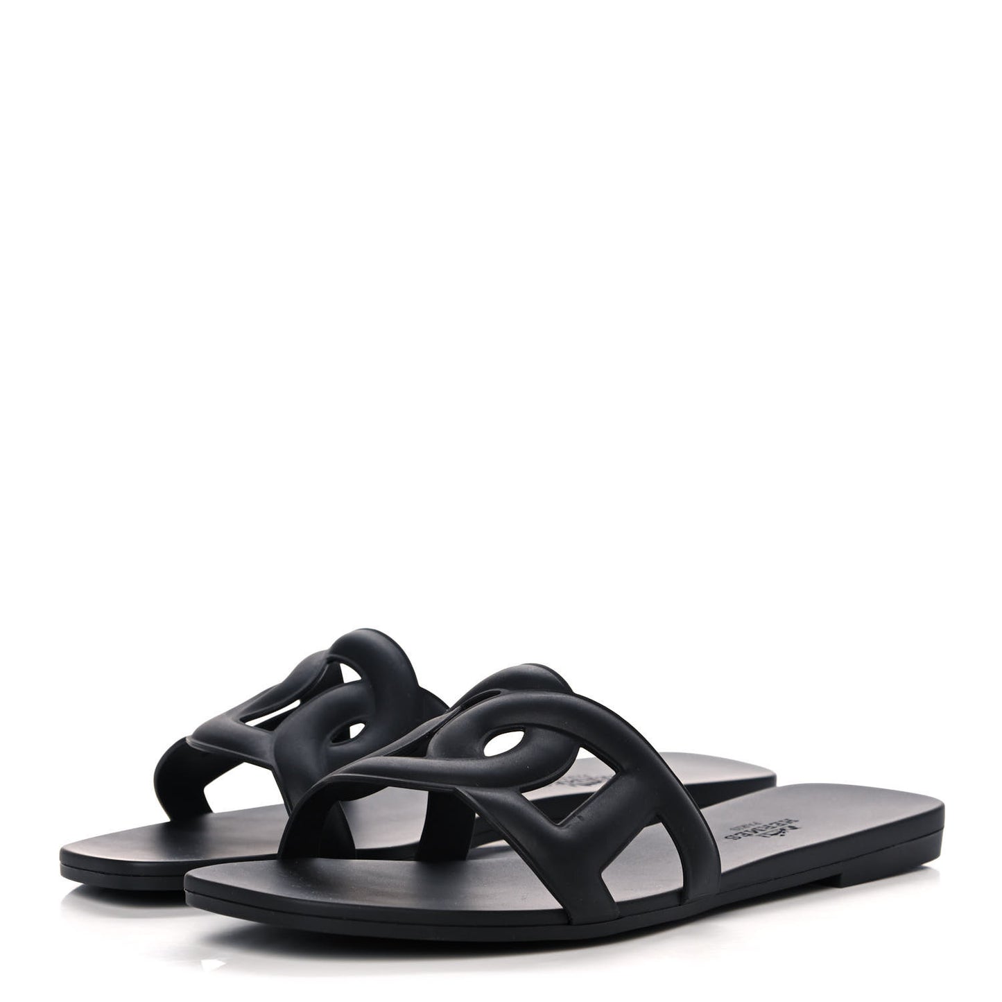 Rubber Aloha Sandals 37 Black