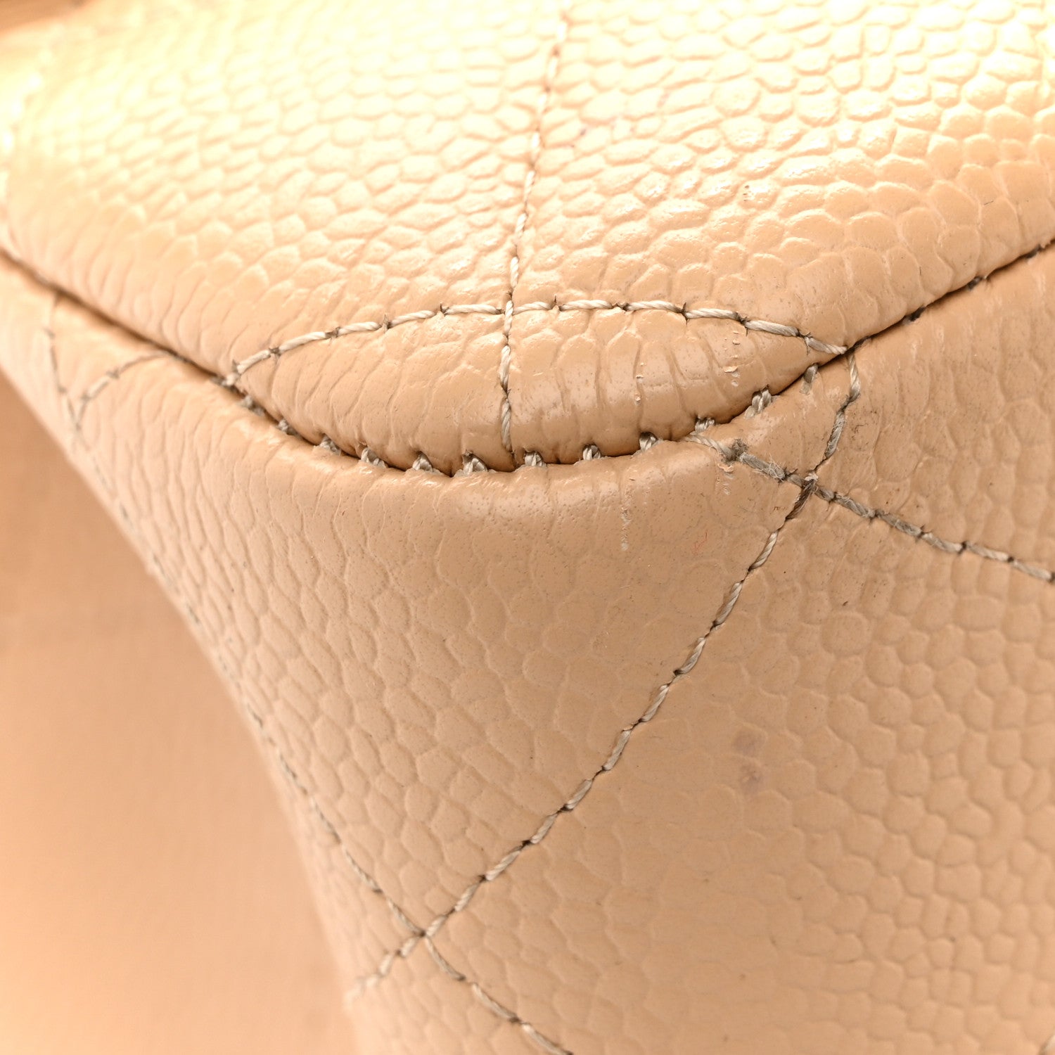 Chanel Caviar Quilted Jumbo Double Flap Beige 13 of 13