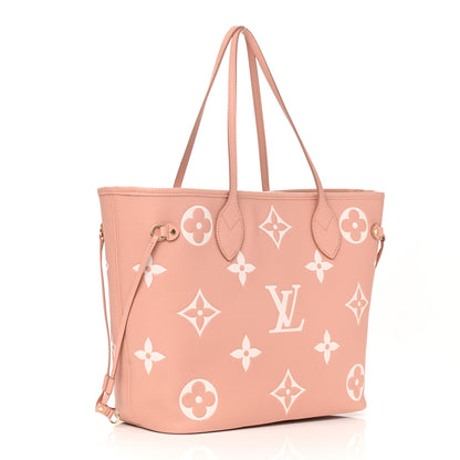 Louis Vuitton Empreinte Monogram Giant Neverfull MM Trianon Pink Cream 4 of 10