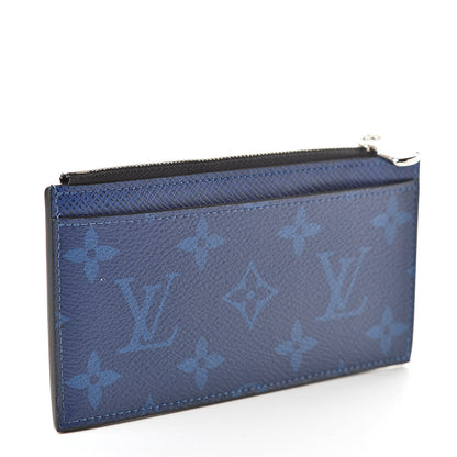 Louis Vuitton Monogram Taiga Coin Card Holder Cobalt 3 of 8