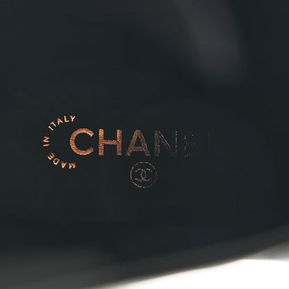 Chanel Shiny Calfskin CC Mid Calf Boots 37.5 Black 6 of 10