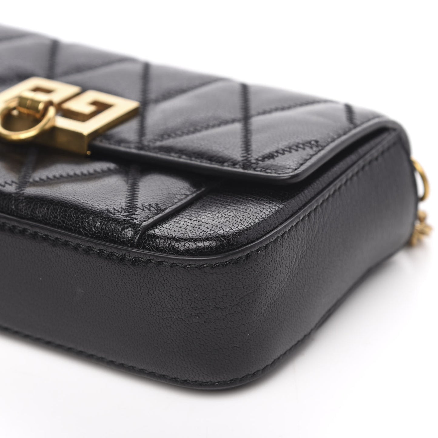 Goatskin Quilted GV3 Mini Pocket Convertible Bag Black