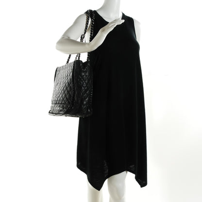 Chanel Calfskin Quilted Large Istanbul Tote Black 2 of 7