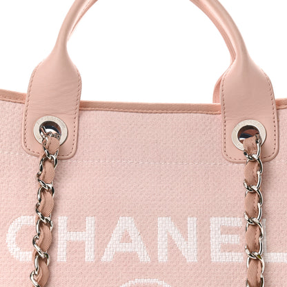 Chanel Canvas Medium Deauville Tote Light Pink 8 of 10