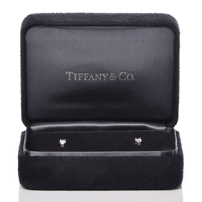 Tiffany Platinum Diamond .22ctw Solitaire Earrings 6 of 6