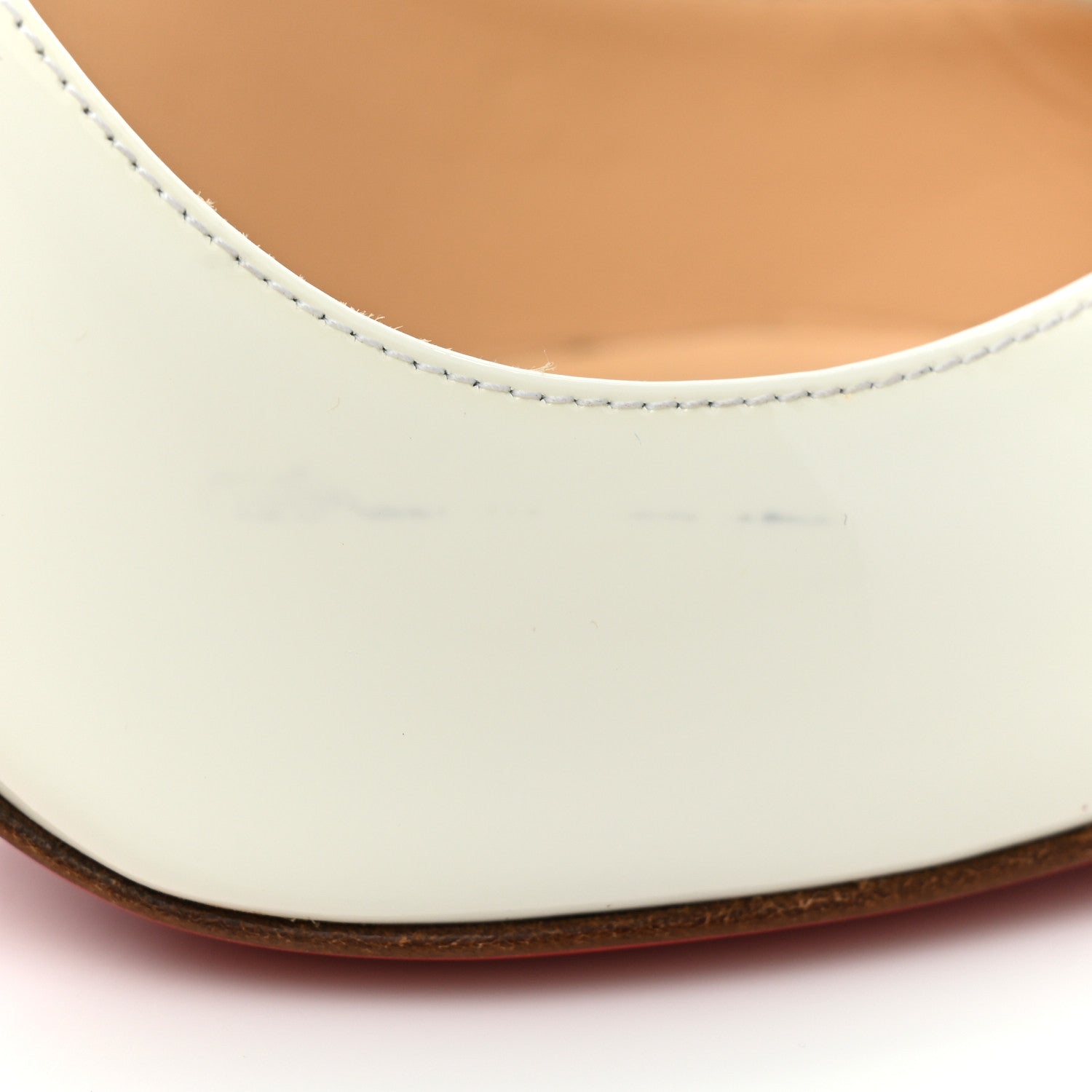 Christian Louboutin Patent Pigalle Follies 100 Pumps 36.5 Snow 9 of 14
