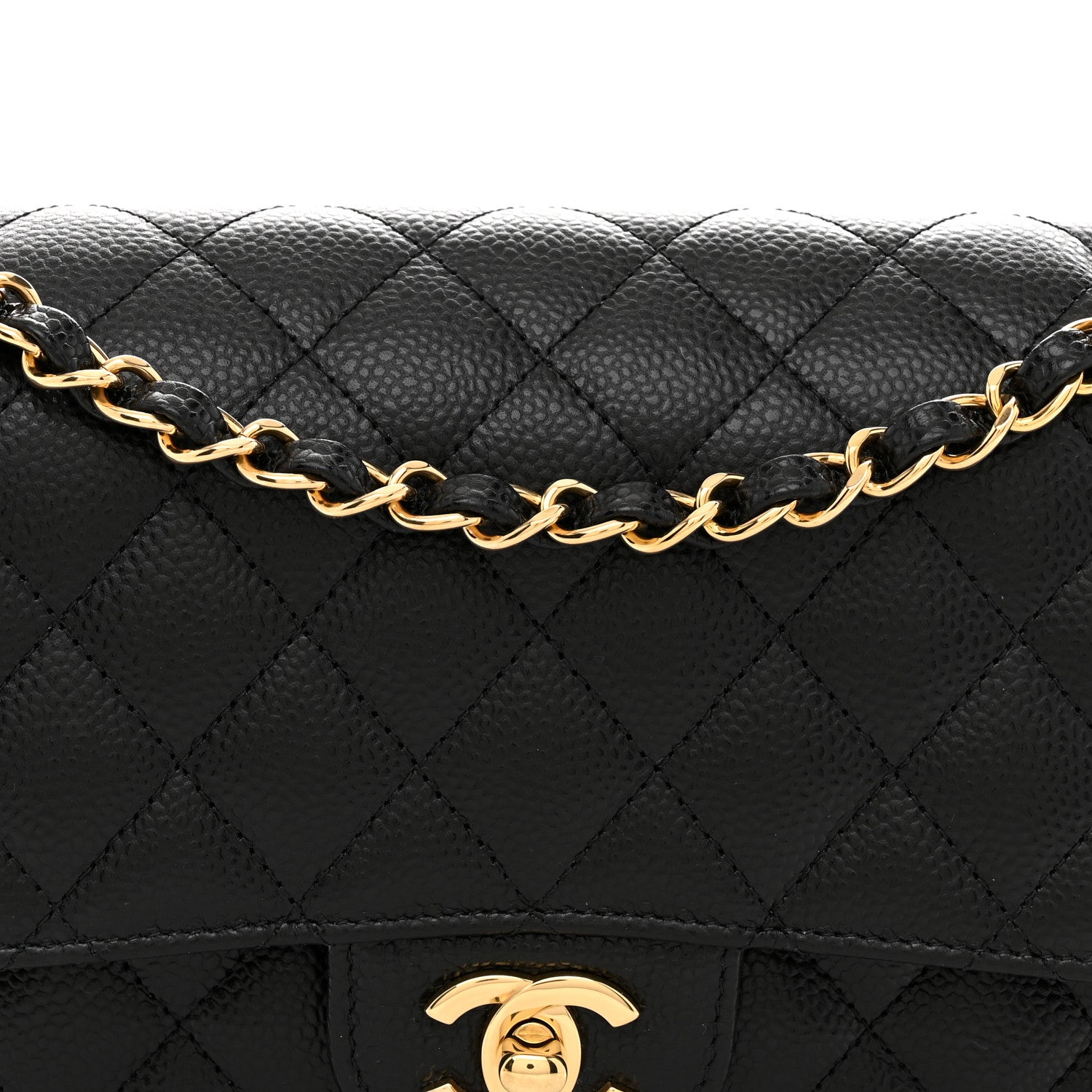 Chanel Caviar Quilted Medium Double Flap Black 8 of 10