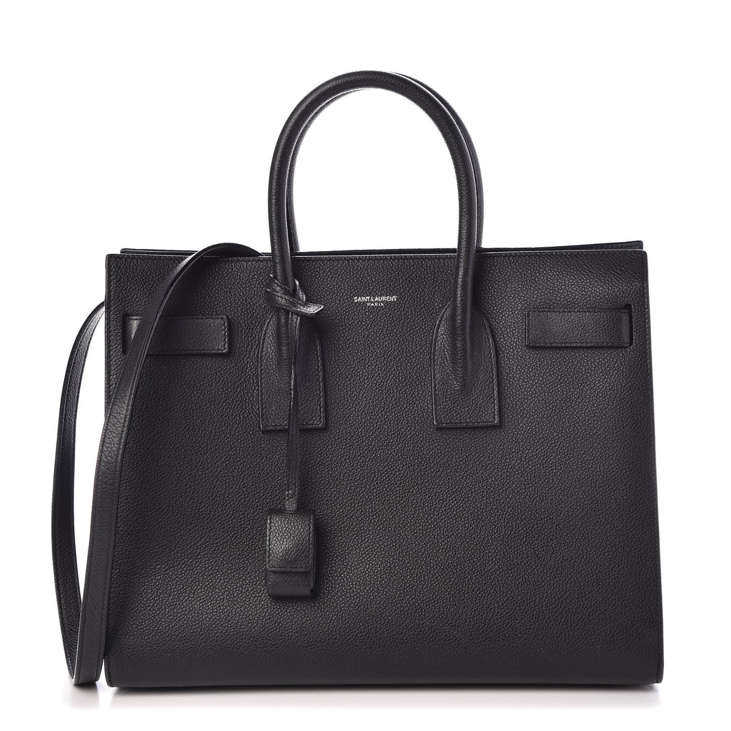 Grained Calfskin Small Sac De Jour Black