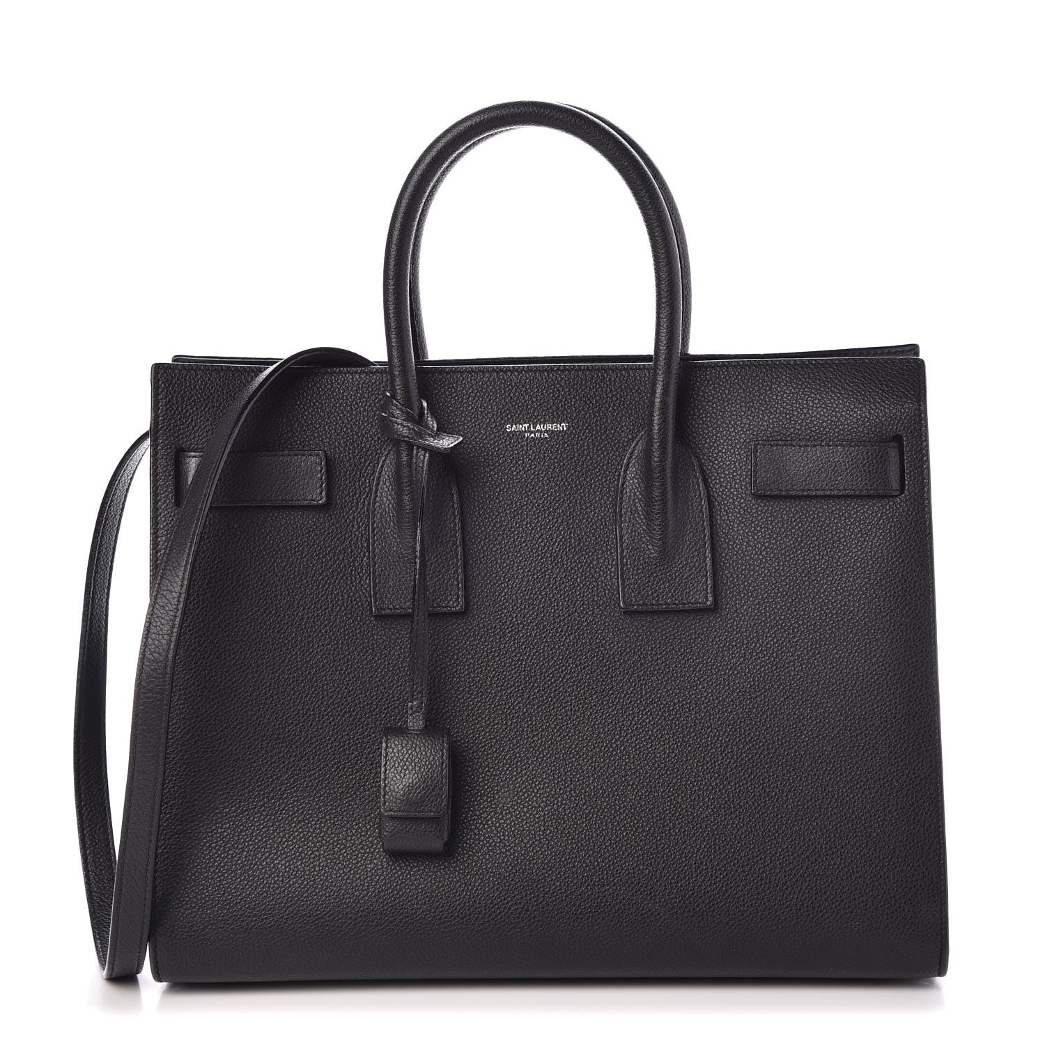 Saint Laurent Grained Calfskin Small Sac De Jour Black 1 of 8