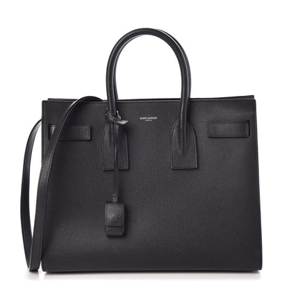 Saint Laurent Grained Calfskin Small Sac De Jour Black 1 of 8