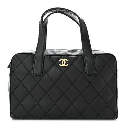 Chanel Calfskin Stitch Surpique Bowler Black 1 of 15