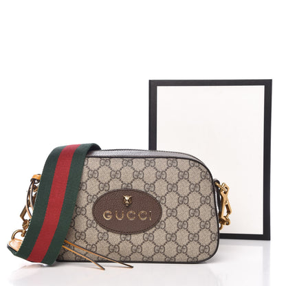Gucci GG Supreme Monogram Web Neo Vintage Shoulder Bag Beige New Acero Crop 8 of 8