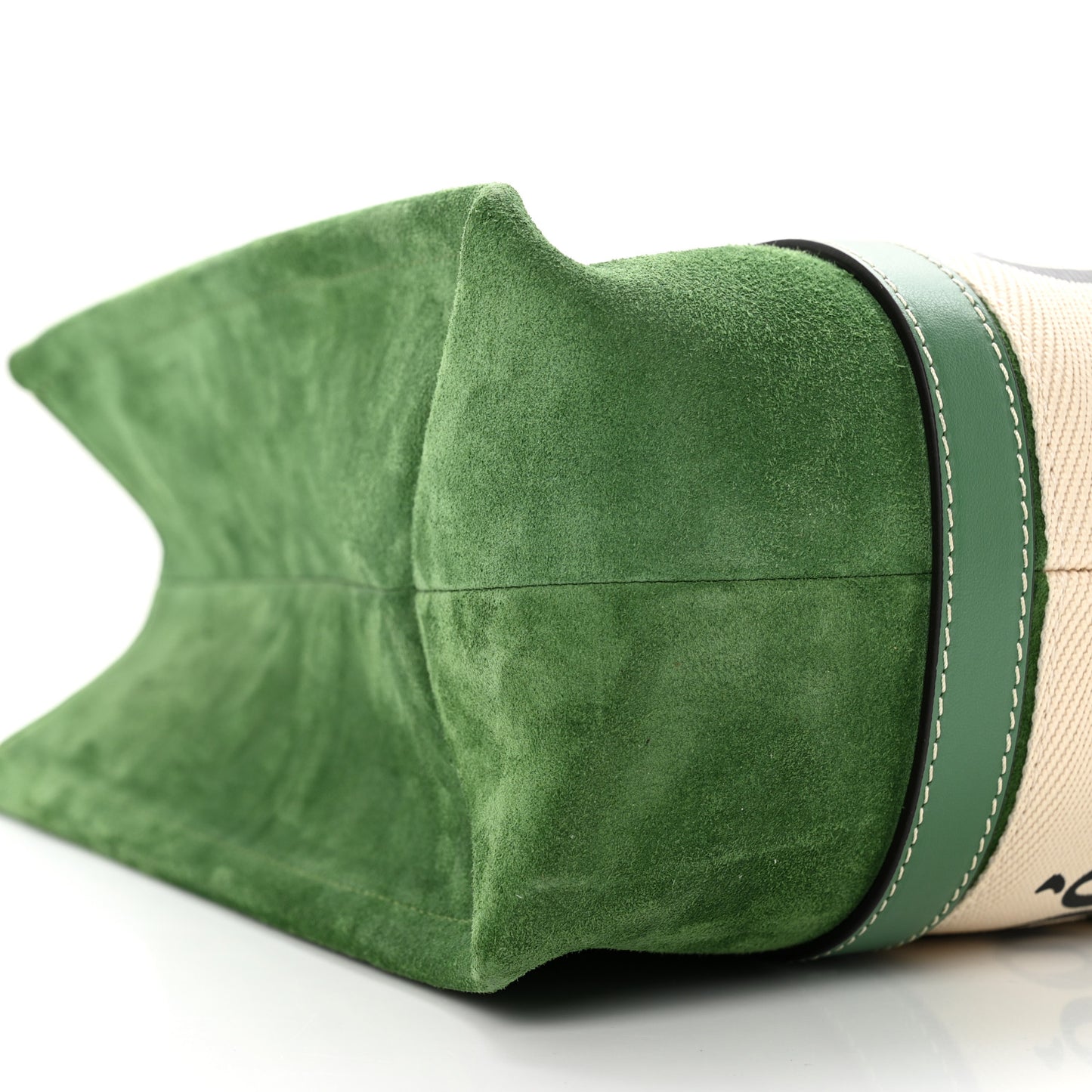 Suede Calfskin Medium Woody Tote Bright Green