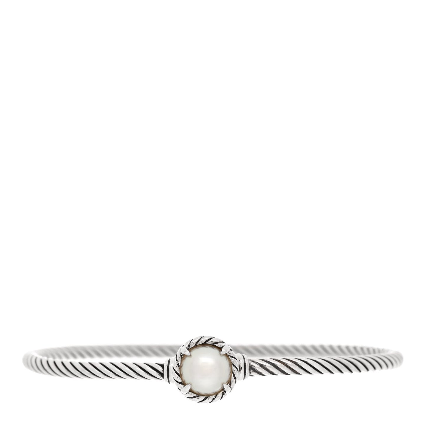 Sterling Silver Pearl 3mm Chatelaine Bracelet